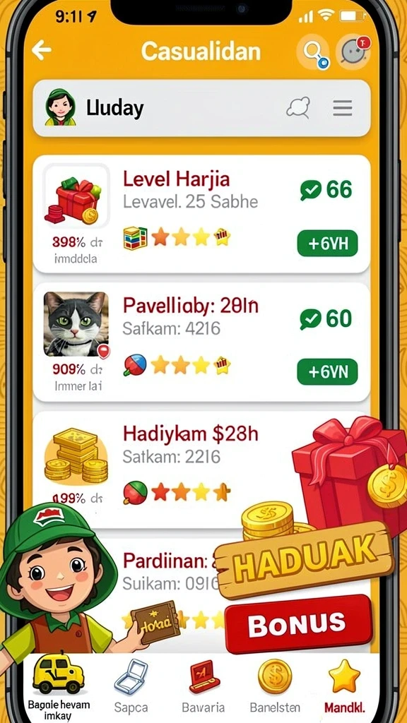 Tantangan menarik di setiap level dengan variasi misi.