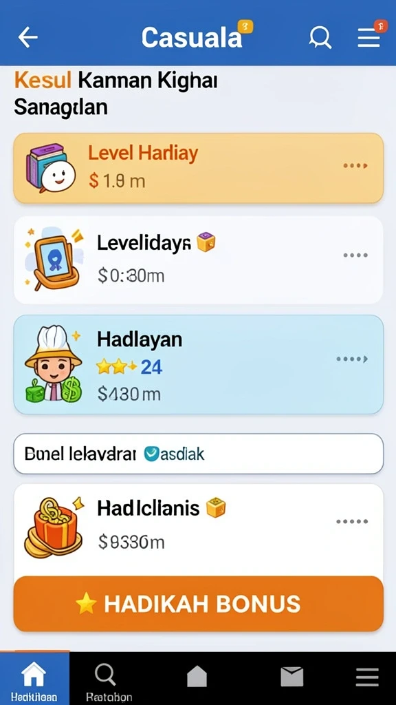 Tangkapan layar menampilkan level permainan yang penuh warna.
