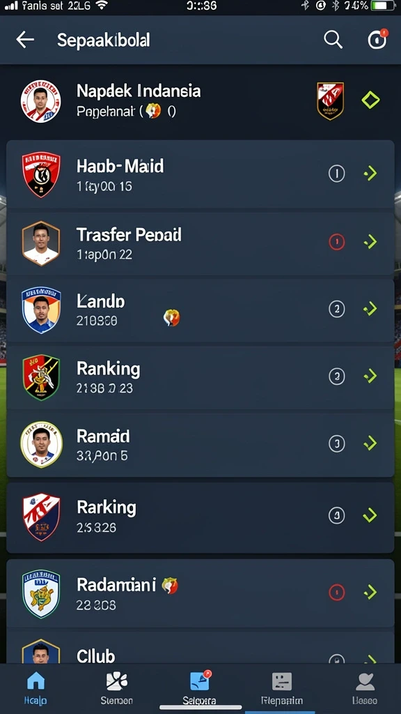 Antarmuka permainan BOLA07 dengan kontrol intuitif.