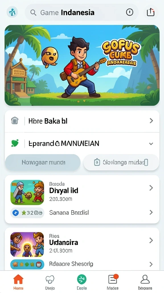 Tampilan awal permainan yang menarik.