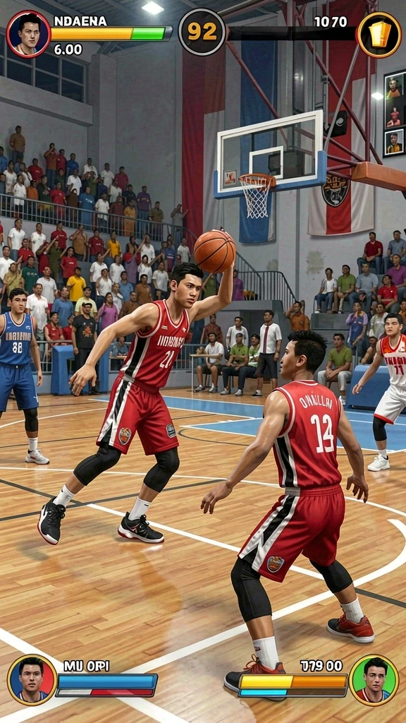 Fitur pertarungan epik dalam gameplay.
