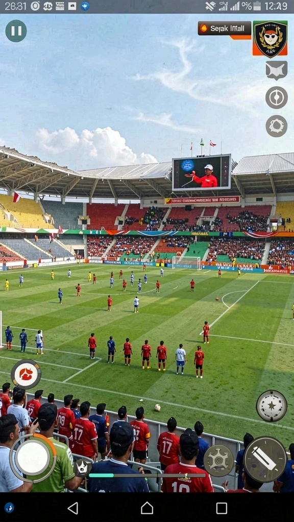 Screenshot dari salah satu level menantang.