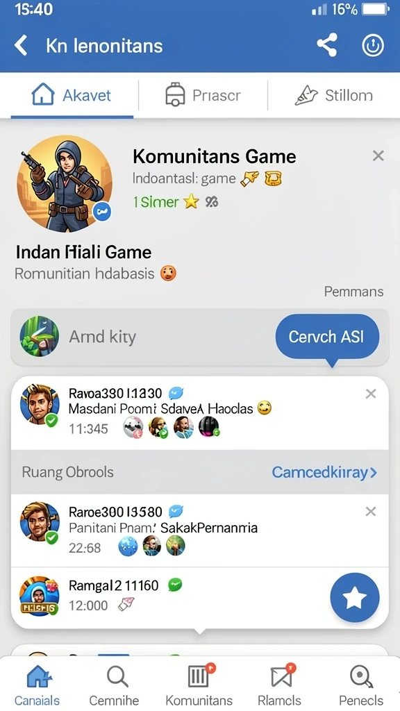 Fitur sosial yang menghubungkan pemain.