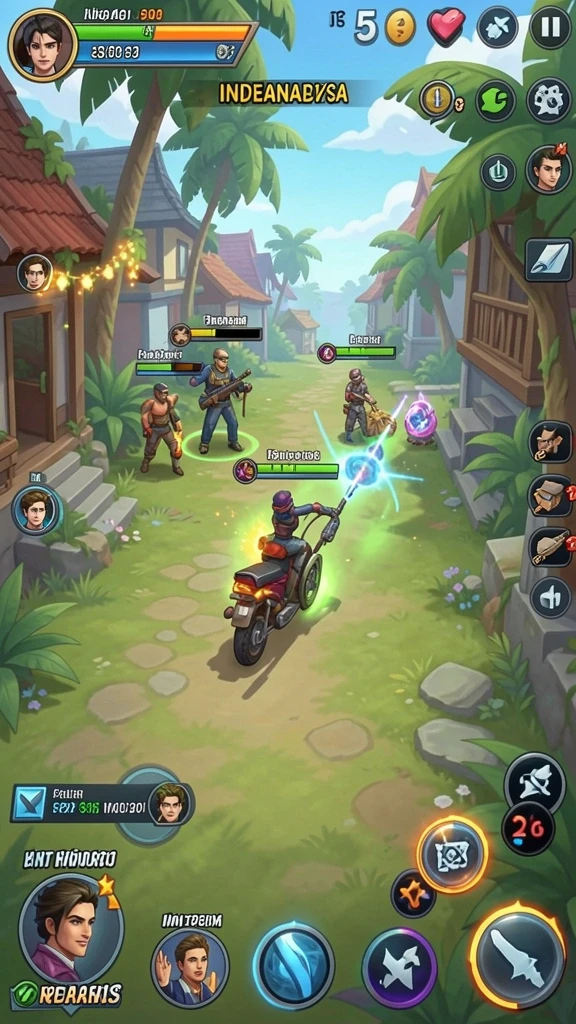 Tangkapan layar game menunjukkan grafis yang memukau dan warna yang cerah.