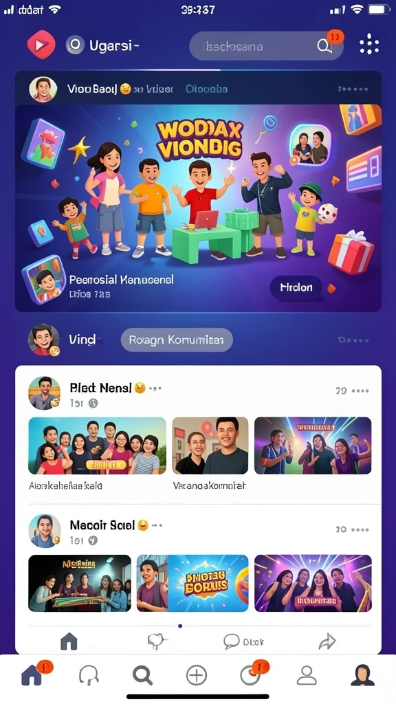 Tampilan menu utama yang interaktif dan menarik.