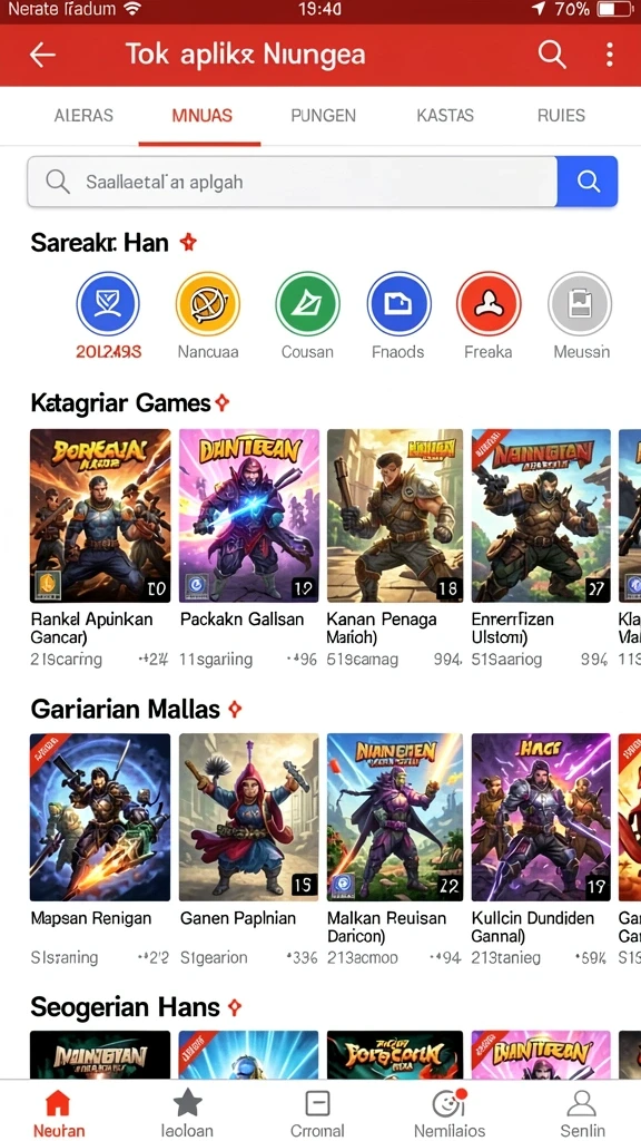 Tampilan awal yang menarik perhatian dan informatif.