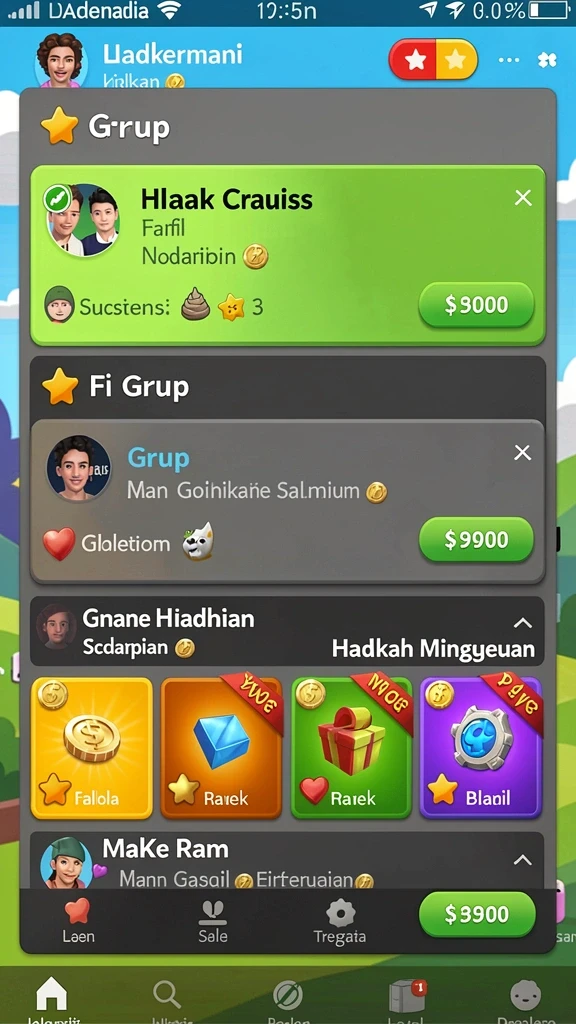 Fitur multiplayer yang memungkinkan permainan dengan teman.